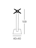 TIFFANY round column h 109 in polished or satin stainless steel square base table bar chalet restaurants
