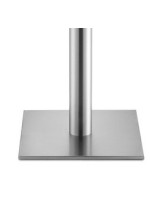 TIFFANY columna redonda h 109 en acero inoxidable pulido o satinado base cuadrada mesa bar chalet restaurantes heladerías