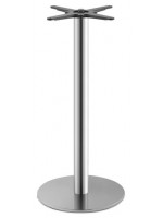 TIFFANY h 109 round column and round base in polished or satin stainless steel for table bar chalet restaurant