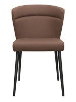 INSTA color choice in eco-leather or upholstered fabric and black metal chair legs