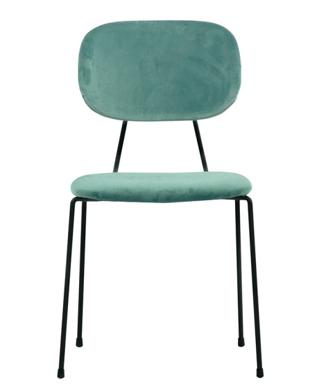 DAMA in velluto scelta colore sedia anni 80 con struttura in metallo nero