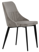 CHESTER Choix de couleur en velours et chaise design pieds métal noir