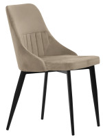 CHESTER scelta colore in velluto e gambe in metallo nero sedia design