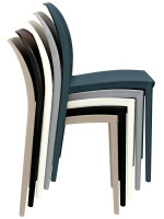 DECA choice color stackable chair in polypropylene for bar hotel restaurant chalet exterior