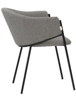 AMORY choice of color in fabric and black metal structure chair with armrests design home