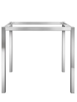 GRENADA Base en métal chromé 80x80 o 120x80 cm pour glaces bars à salons restaurants chalets