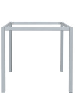 SAREMA 80x80 o 120x80 cm grau lackierter Metallsockel für Tisch für Eisdielen Bars Restaurants