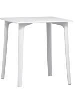 GROST 70x70 cm table in white polypropylene for outdoor use at home or ice cream bar