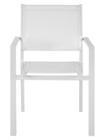 LOLLY scelta colore in alluminio e textilene sedia con braccioli impilabile per interno o esterno