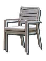 ARPA aluminum color choice chair with armrests stackable and with cushion for home garden bar cafe restaurants hotel