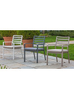ARPA aluminum color choice chair with armrests stackable and with cushion for home garden bar cafe restaurants hotel