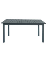 KAIASI Mesa de aluminio extensible de 160 a 210 o de 180 a 270 para interior y exterior.