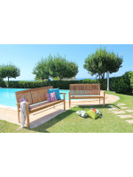 LANAS panca 2 posti in legno di teak per esterno giardino terrazzi e interno casa o contract