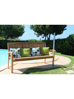 RUMBA 3 Sitzer Bank aus Teakholz für Gartenterrassen im Freien und den Innenbereich oder den Objektbereich