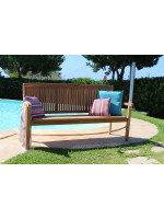 RUMBA panca 3 posti in legno di teak per esterno giardino terrazzi e interno casa o contract