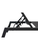 ARIAS Bain de soleil en aluminium et tissu textilène pour terrasses extérieures de piscine de jardin