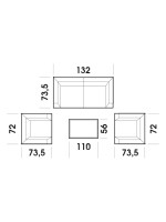 KESY weißes Aluminium Lounge Set und Sandkissen für draußen und drinnen