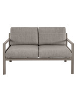 DECRA white or dove grey aluminum living room set and dove grey cushions for garden or terrace