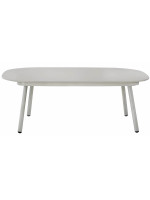 TUPANA juego de salón de aluminio blanco y cojines de arena para exteriores e interiores