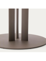 DALIS table Ø 80 or Ø 120 cm in steel and dove grey aluminium top design for outdoor and indoor use