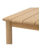 ANACLETO Tisch 200x100 cm aus massivem Akazienholz mit weißem Finish