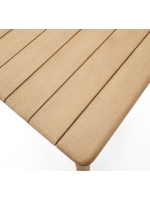 ANACLETO table 200x100 cm en bois d'acacia massif avec finition blanche
