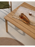 ANACLETO table 200x100 cm en bois d'acacia massif avec finition blanche