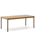 ANACLETO tavolo 200x100 cm fisso in legno massello di acacia per interno e per esterno