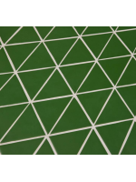 DUAL fixed table 182x91 in green galvanized steel and tile top design for outdoor and indoor