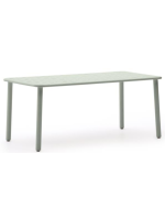 ANSTEL 180x90 mesa en acero galvanizado color turquesa para terraza jardin