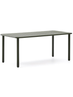 RENOR 180x90 in green galvanized steel table for terrace garden
