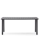 AVILLA 180x90 in dark grey galvanized steel table for terrace garden