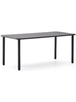 AVILLA 180x90 in dark grey galvanized steel table for terrace garden