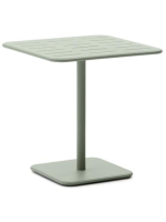 MEDISON 70x70 mesa en acero galvanizado color turquesa para terraza jardin