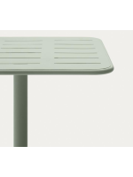 MEDISON 70x70 mesa en acero galvanizado color turquesa para terraza jardin