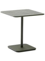 EGOR 70x70 tavolo in acciaio zincato verde per giardino terrazzo