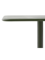 EGOR 70x70 tavolo in acciaio zincato verde per giardino terrazzo