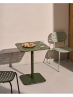 EGOR 70x70 in green galvanized steel table for terrace garden