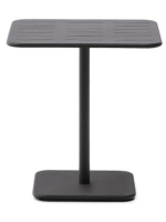 CUTON 70x70 in dark grey galvanized steel table for terrace garden