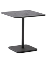 CUTON 70x70 in dark grey galvanized steel table for terrace garden