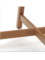 CAIAMA Mesa de madera maciza de eucalipto Ø 130 para exterior o interior