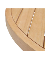 CAIAMA Mesa de madera maciza de eucalipto Ø 130 para exterior o interior