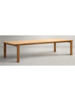 LICRA Table en bois de teck massif 220x102 ou 280x112 pour extérieur ou intérieur