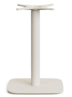 SYLVAN tavolo con piano Ø 70 in cemento e base in metallo verniciato bianco per bar gelaterie ristoranti