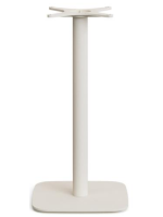 ORSON Mesa de 96 cm de altura con tapa de cemento de Ø 70 y base de metal pintado en blanco para bares heladerías restaurantes