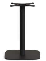 APROBE table with 70x70 white concrete top and black painted metal base for bars ice cream parlors restaurants
