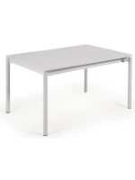 BRICCO 140 oder 180 cm ausziehbarer 200 oder 240 cm in hellgrau antioxidativer Aluminiumtisch für drinnen und draußen