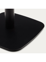 RUDO 96cm high table with Ø 70 white concrete top and black painted metal base for bars ice cream parlors restaurants