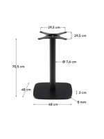 PILATO Ø70 table top in Venetian terrazzo concrete and black metal base for bars ice cream shops restaurants