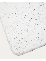 JILL 70x70 table top in Venetian terrazzo concrete and black metal base for bars ice cream shops restaurants